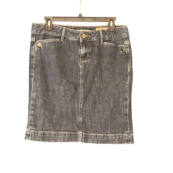 Gap Jeans Womens Denim Skirt Size 8 29 Inch Waist Dark Wash Stretch Cotton Blend - Picture 1 of 8